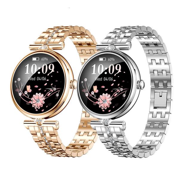 2024 AK73 1.28inch Amoled Smart Watch Female Health Monitoring BT Call Voice Assistant Sport Mode Waterproof Fashion Smartwatch