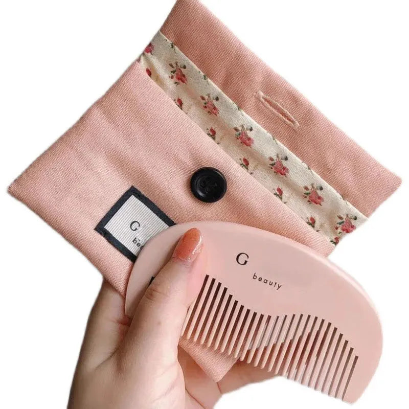 Fashion Brand Designer Wooden Comb Hair Pocket Love Lovely Pink Wood Combs Massage Brushes Care Styg Tool Tools