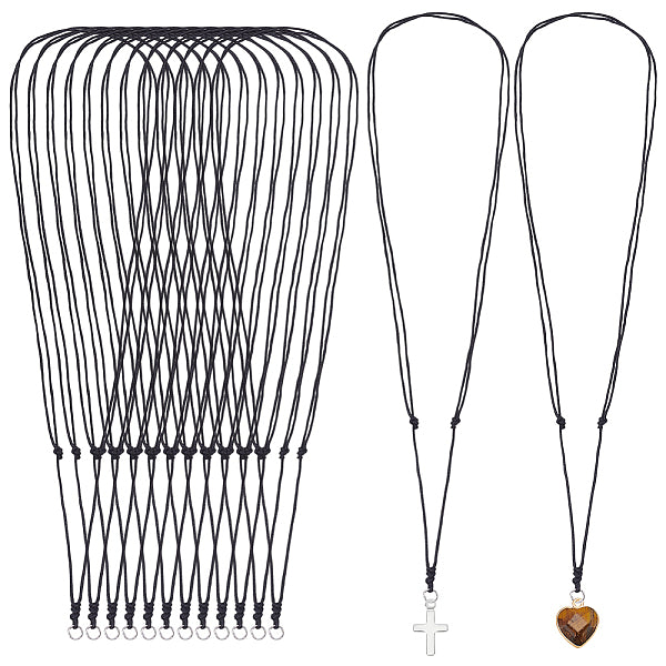 15 pieza de cordón encerado ajustable para hacer collares