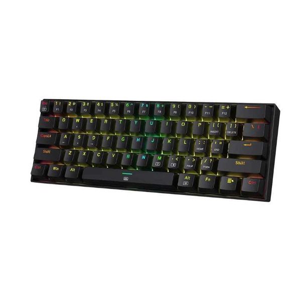 Keyboards Redragon K630 Dragonborn 60% Wired RGB Hot-Swappable Gaming Keyboard 61 Keys Compact Mechanical Keyboard H241123
