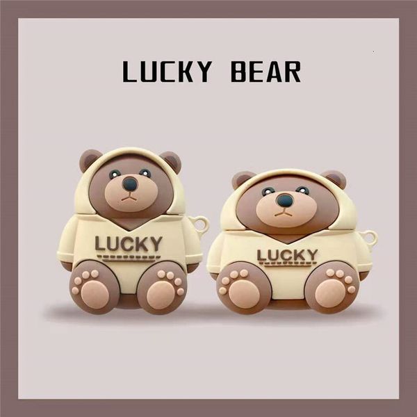 ddmygifts Trendy Creative Cute Lucky Sweetheart Bear 1-2 Generation Bluetooth Earphone Protector Pro3 Suitable A