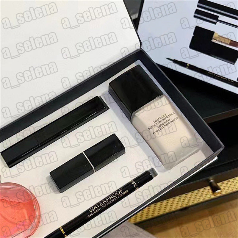 5 in 1 Makeup Sets Mascara 6g Lipstick 3.8g Eyeliner 3g Perfume 15ml Foundation 30ml