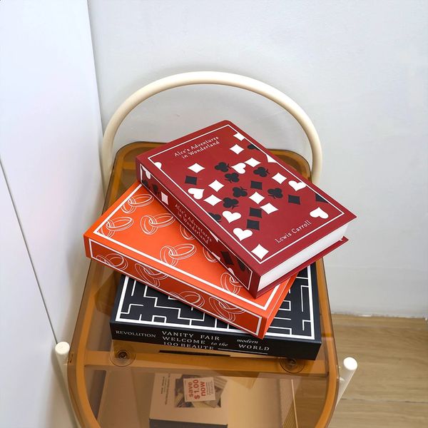 Classic Poker Style y Book Openable Box Coffee Table Books Study Living Room Bedroom Decoration Home Ornaments 241121