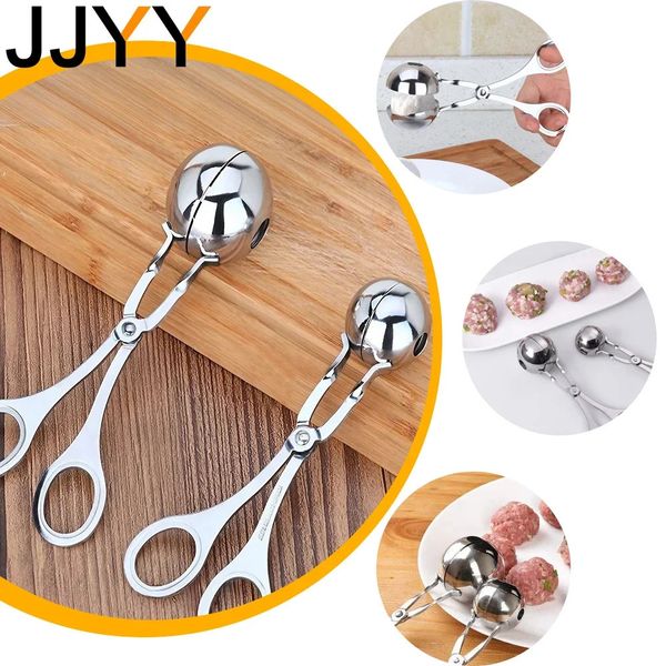 JJYY Multifunctional Meatball Maker 304 Stainless Steel Meatball Mould Ice Cream Meatball Holder Kitchen Tools 250110