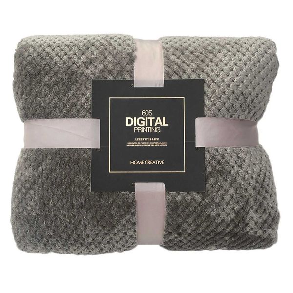 Warmest Throw Blanket Bed Breathable Mesh Soft Plaid Fleece Thick Warm Large Blankets Flannel Uncle Blankets And ThrowsC241107
