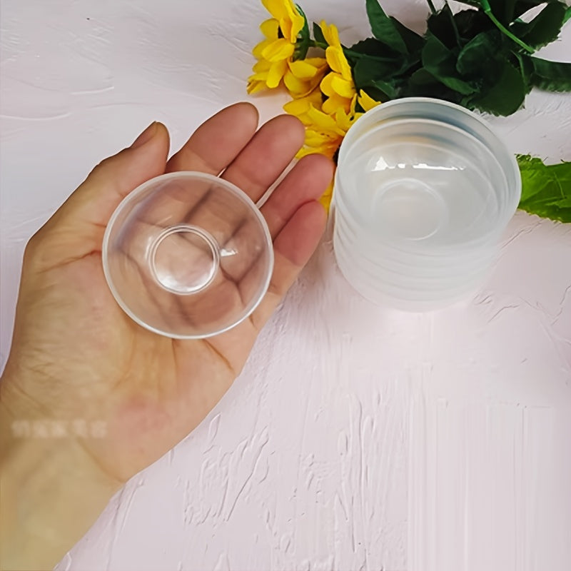 TEMU 5pcs Small Face Mask Bowl Set - Spa Essential Oil Bowl, Transparent Acrylic Face - Tools For Mixing Masks And Skin Care Products