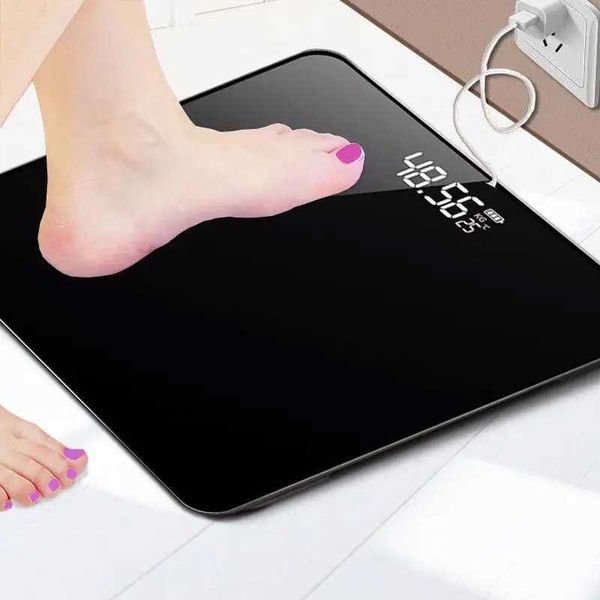 Body Weight Scales Household Floor Body Scales Black Battery Powered Tempered Glass LCD Display Digital Weighing Bathroom Gym Scale 180kg 26