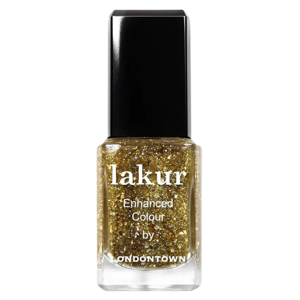 Lakur - Enhanced Colour Nail Polish - Britannia (transparent base with gold accent)