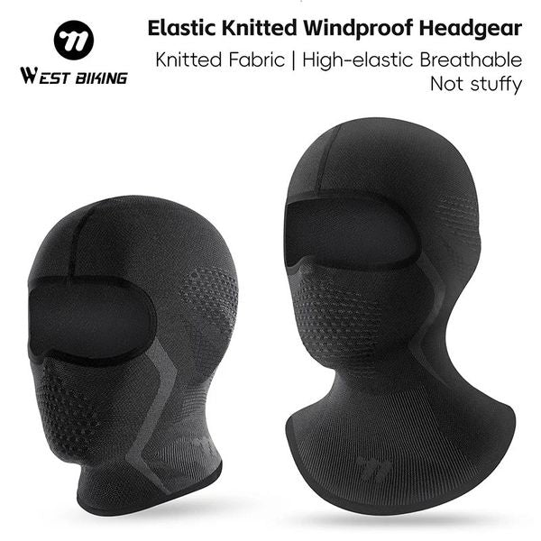 WEST BIKING Windproof Knitted Headgear Winter Ski Hat Thermal Bike Scarf Full Face Mask Warm Balaclava Sports Gear Cycling Cap 241212