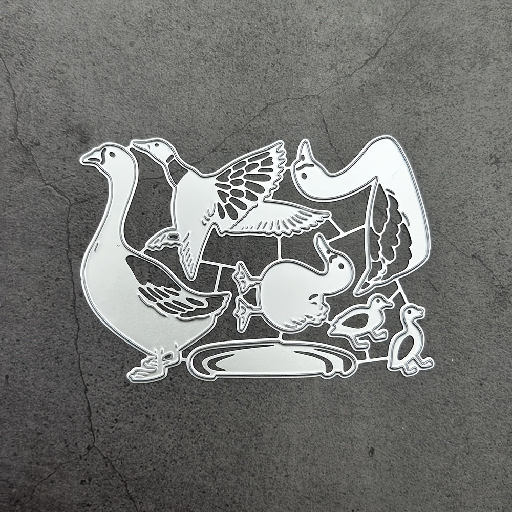 TEMU 1pc Metal Cutting Dies, Animal Print Hollow Hearts Frame, Embossing Stencil Template For Diy Scrapbooking, Paper Card, Photo Album, Craft