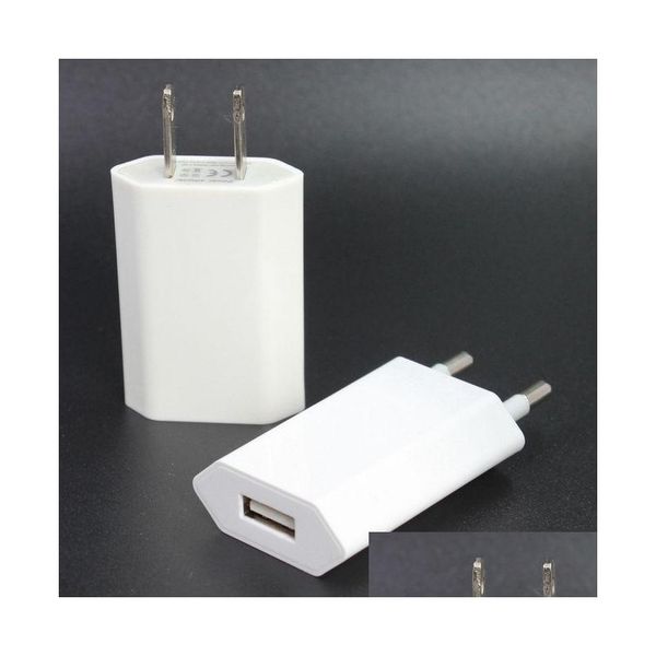Cell Phone Chargers Wall Charger Us Eu Plug Real 5V-1A For Cellphones 100Pcs-Lot Drop Delivery Phones Accessories Dhra3