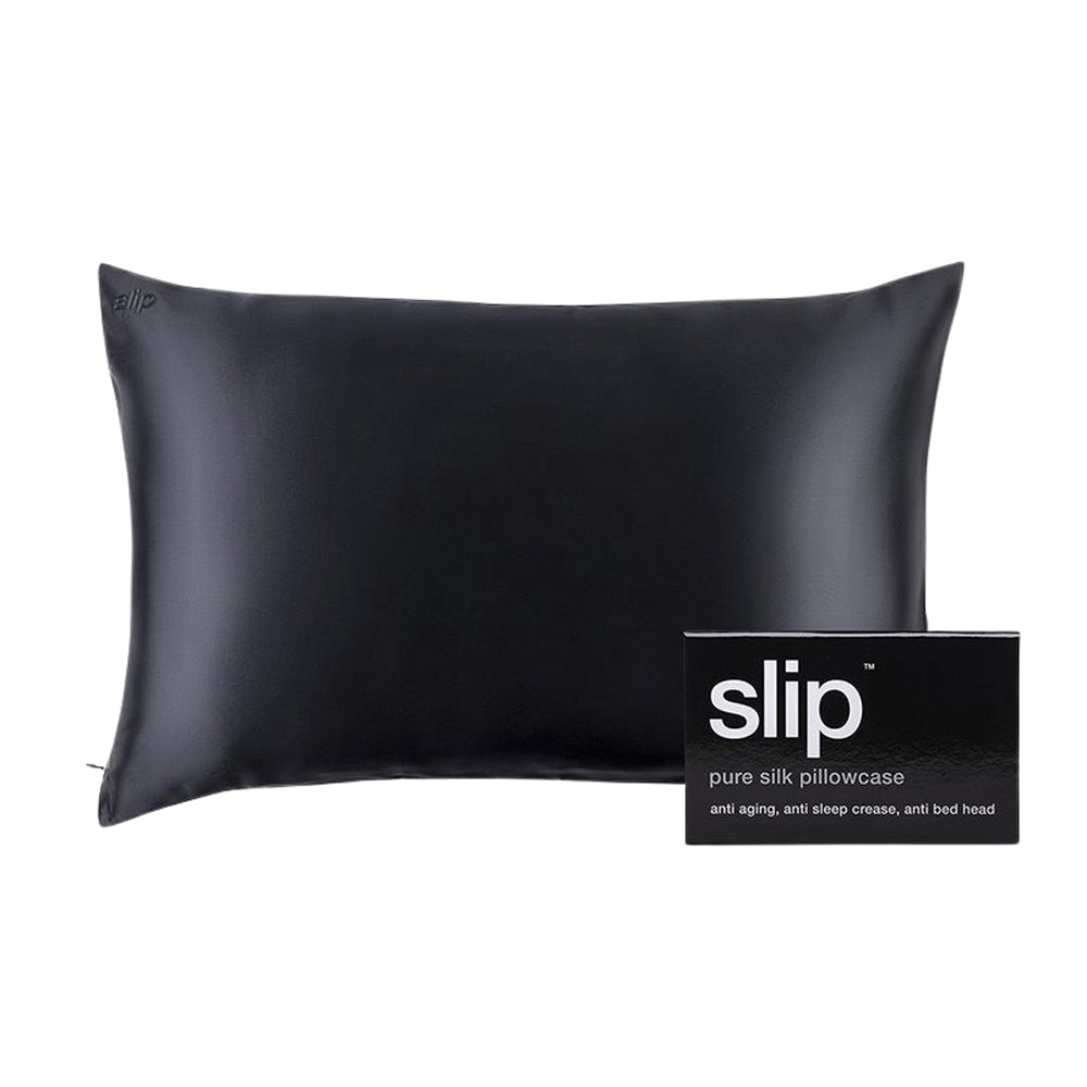 Silk Pillowcase - Queen - Black