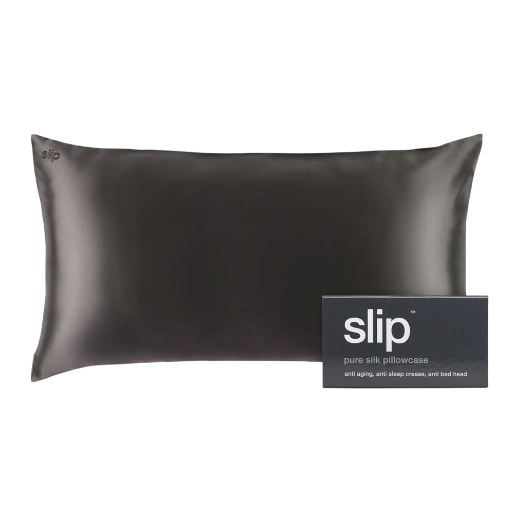 Silk Pillowcase - King - Charcoal