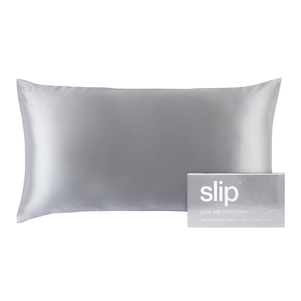 Silk Pillowcase - King - Silver