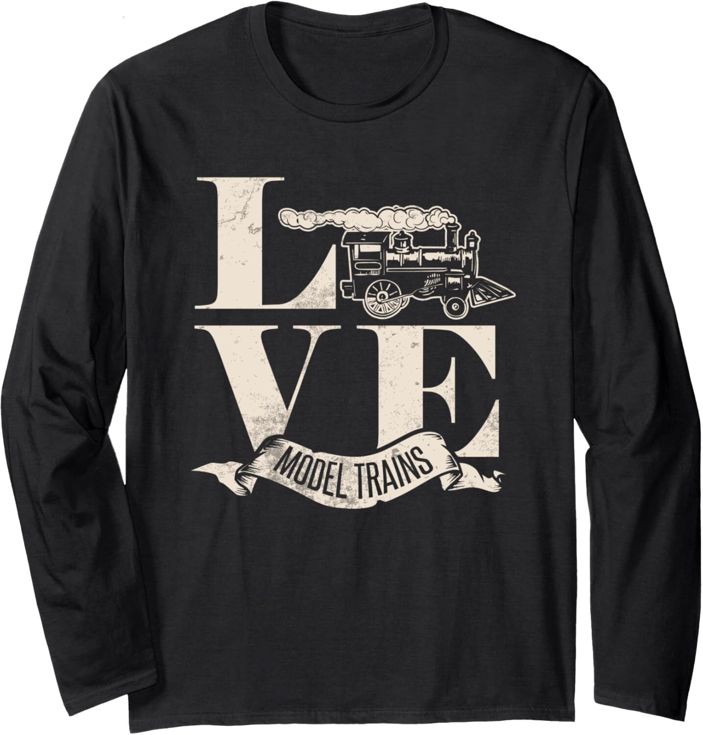 Long Sleeve Shirts for Men sweatshirt Vintage Love Model Trains Railway Hobbies Trainspotter Gift Long Sleeve Tee Streetwear Casual tops clothes