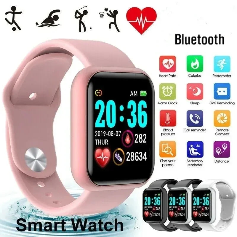 Smartwatch for Women Men - Bluetooth Call Fitness Tracker Heart Rate Sleep Monitor Music Control IP68 Waterproof Sport Watch