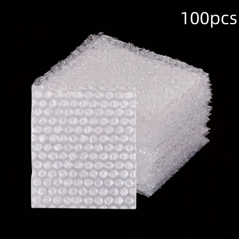 TEMU 100pcs Plastic Bubble Bag, Packaging Bag, Delivery Box Filling Material, Bubble Packaging Sleeve For Mailing And Packaging Supplies