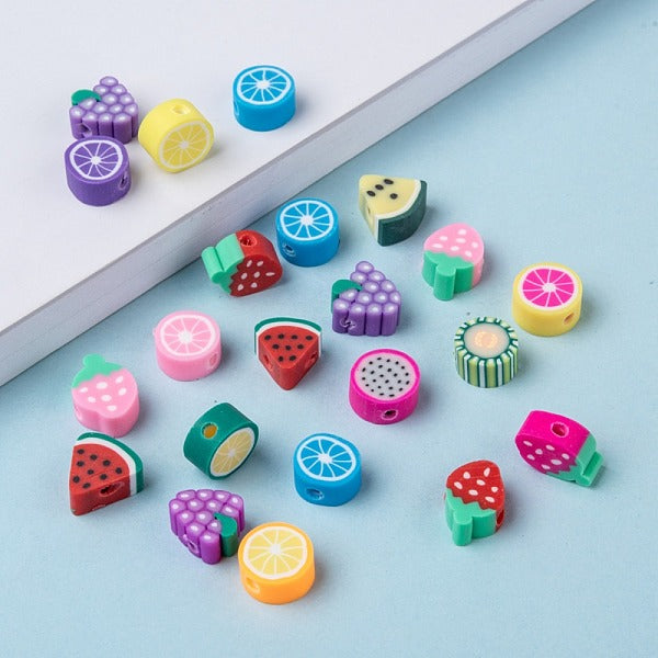 Handmade Polymer Clay Fruit Theme Beads