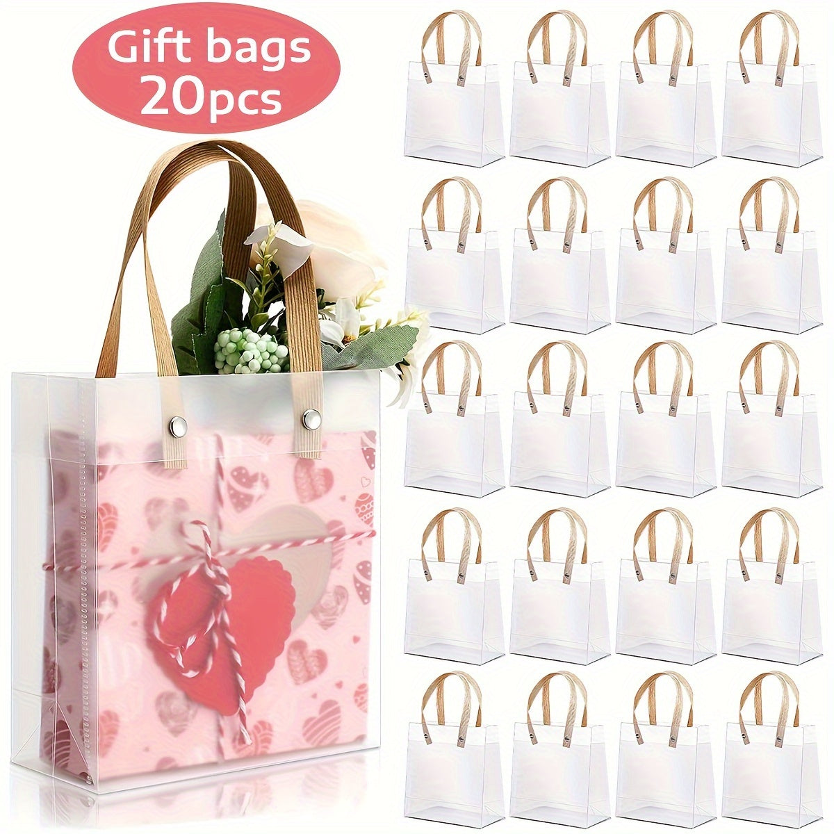 TEMU 20-10pcs Small Gift Bags, Candy Bags, Wedding, Souvenirs, Parties, , Anniversaries, Birthday Gifts, Holiday Gift Packaging Bags, Christmas