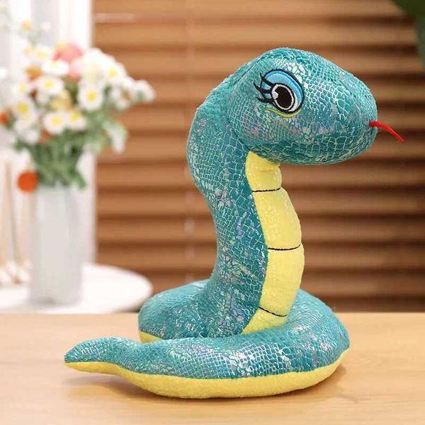 Simulated Sequin Fabric Plush Doll Snake Super Soft Toys Multicolour Funny Home Decor Throw Pillow Girls Boys Birthday Gifts X2410281