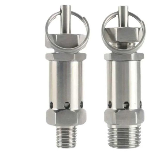 1-4 3-8 1-2 BSPT Male 0.5 1 2 3 -10 Bar Adustable 304 Stainless Sanitary Spring Pressure Relief Safety Valve Air CompressorC241218