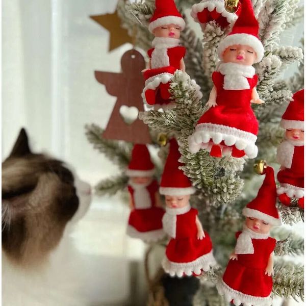 Newst Ornament Pendant Christmas Tree Charm Hanging Decorative Elf Dolls Children Kids Gifts Fy3966 Ls1017