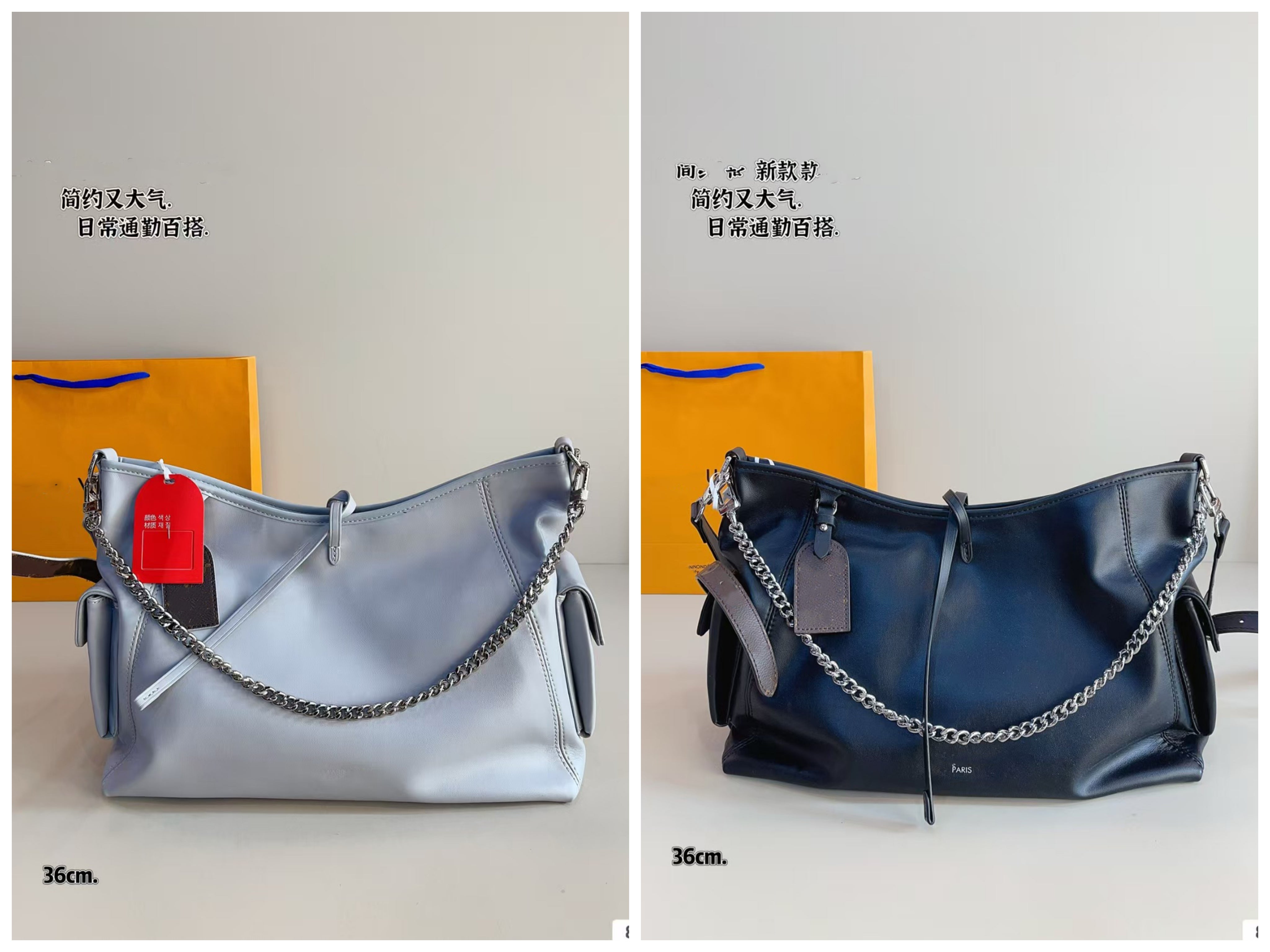 designer new chain shopping fashionable all black Dark cargo carryall sheepskin women&#039;s bag single shoulder crossbody handbag