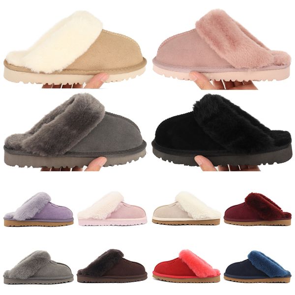 tasman slippers Tazz Slides Classic Winter Warm Designer Boots Women Mini Half Snow Thick Sole Fur Ankle Booties Slipper Scuffs Chestnut sho