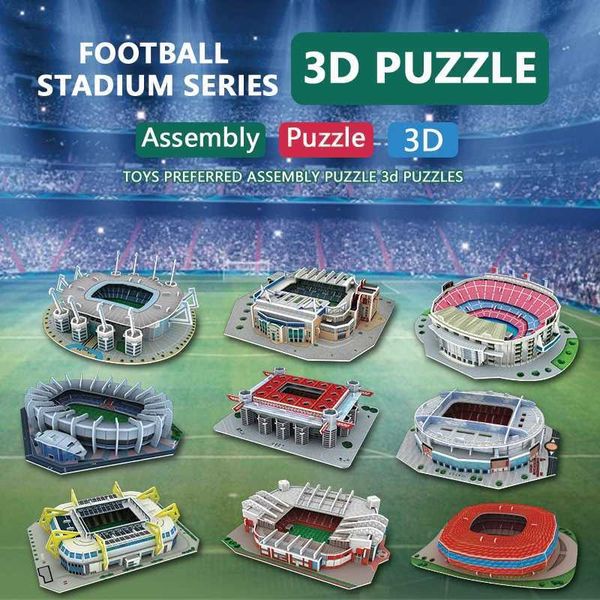 Creative DIY 3D Paper Puzzle Football Field Stadium Assembled Model Educational Toys Jigsaw Puzzle For Kids Fans Gifts W250117