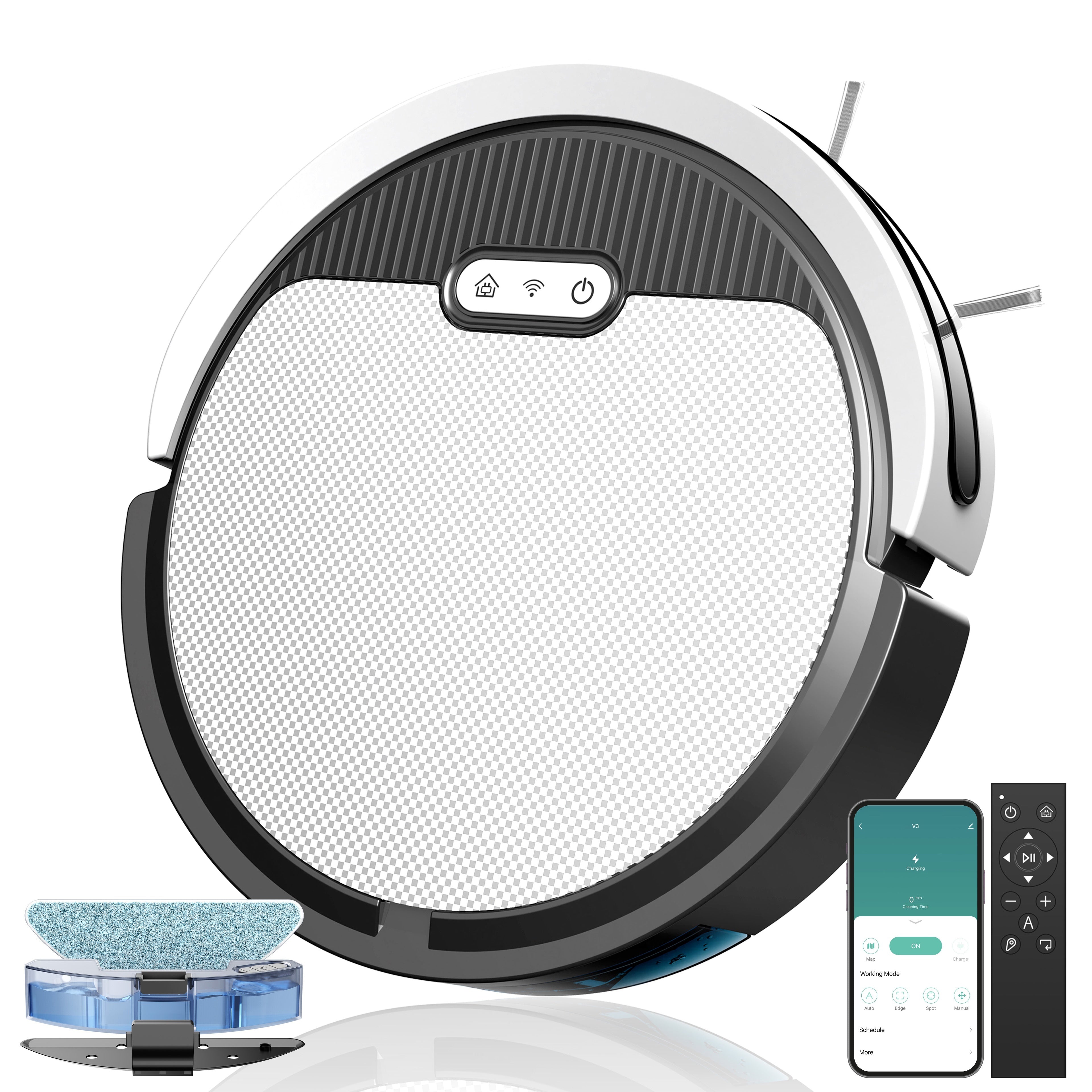 TEMU Robotic Vacuum Cleaner And Mop Combo, 5000pa Strong Suction, Multiple Cleaning , 2in 1 Robot Vacuum Cleaner, App-remote-alexa Voice Control,