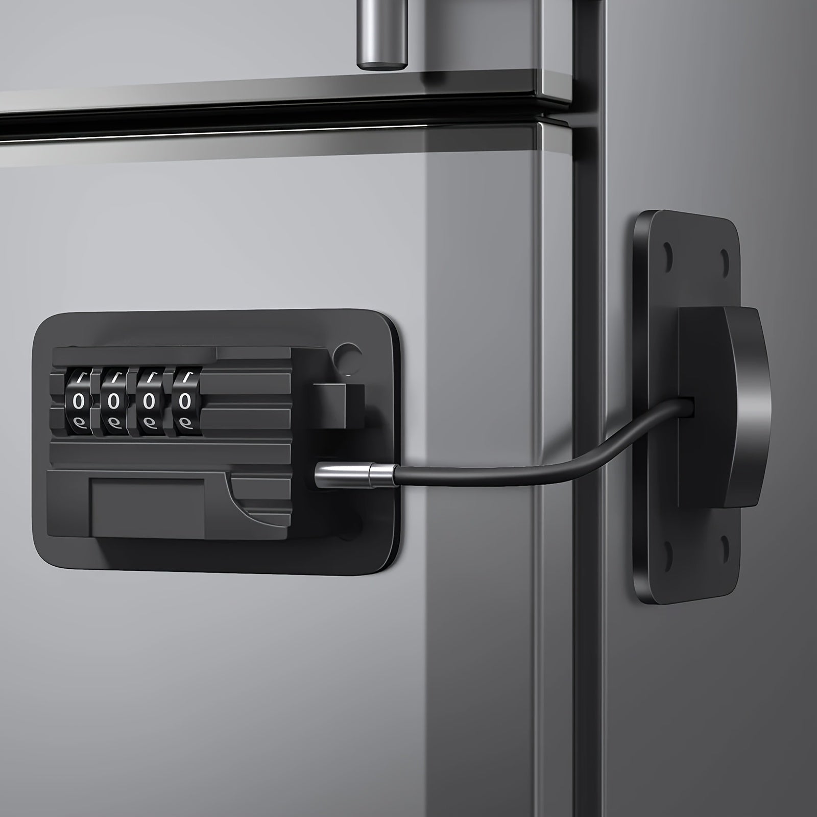 TEMU Secure Combination Lock For Refrigerator & Doors - Installation, No Tools Required, Easy Setup With Combination - Lock For Fridges, Cabinets,