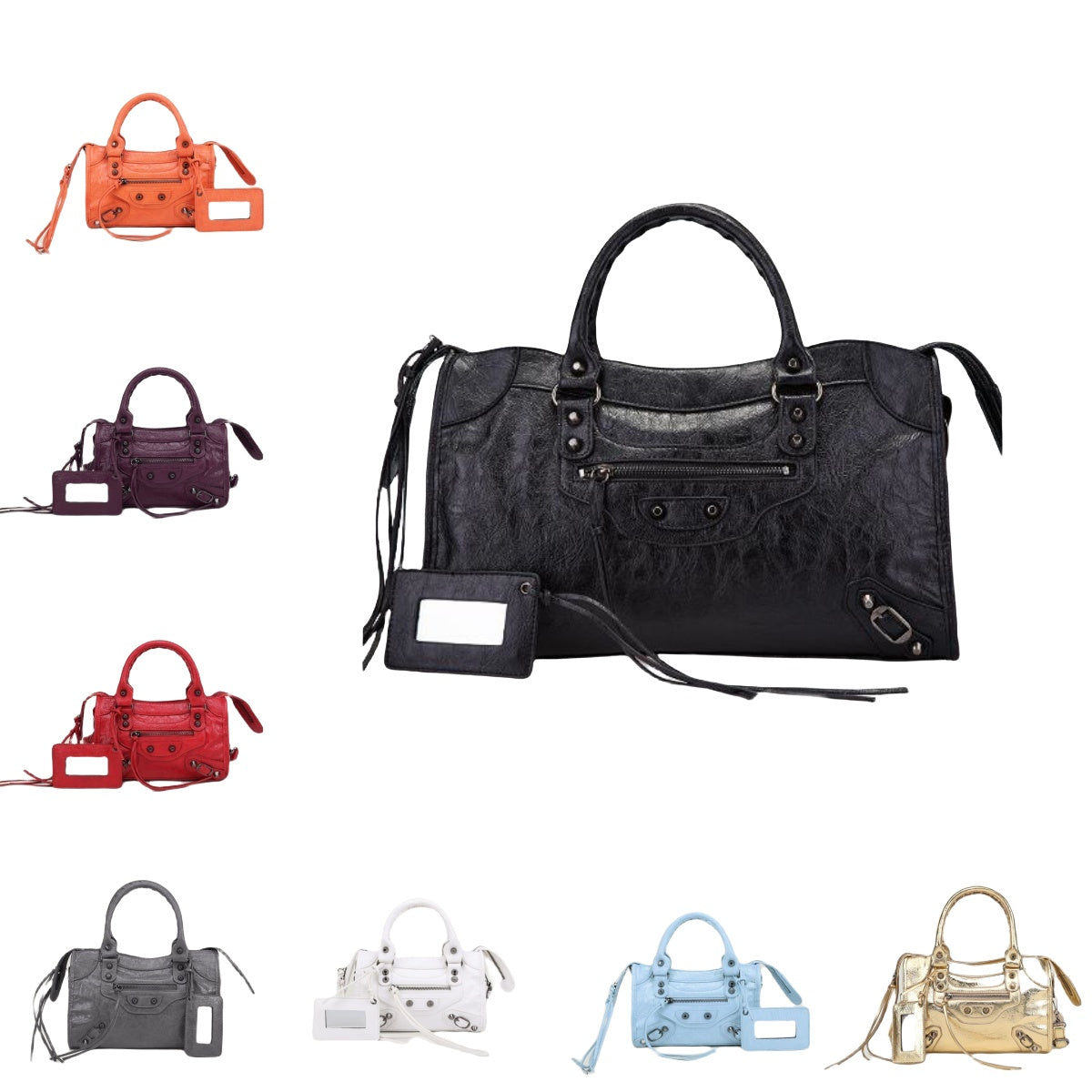 Popular designer shoulder bag dainty city bag motorcycle storico brown metal fittings designer handbag for woman red purse card holder tote xb073 to