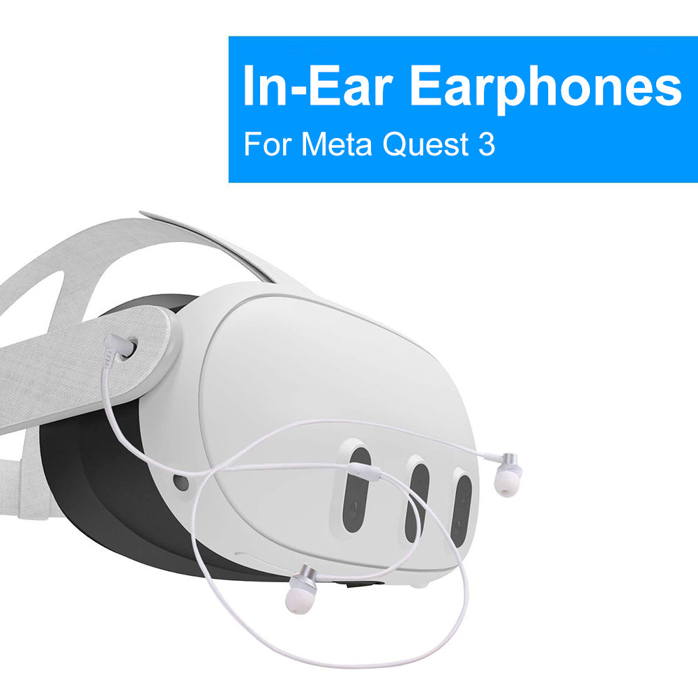 In-Ear Headphones Comfortable Noise Isolating Earphones Immersive Sound VR Earphones 3.5mm AUX for Meta Quest 3 VR Headset
