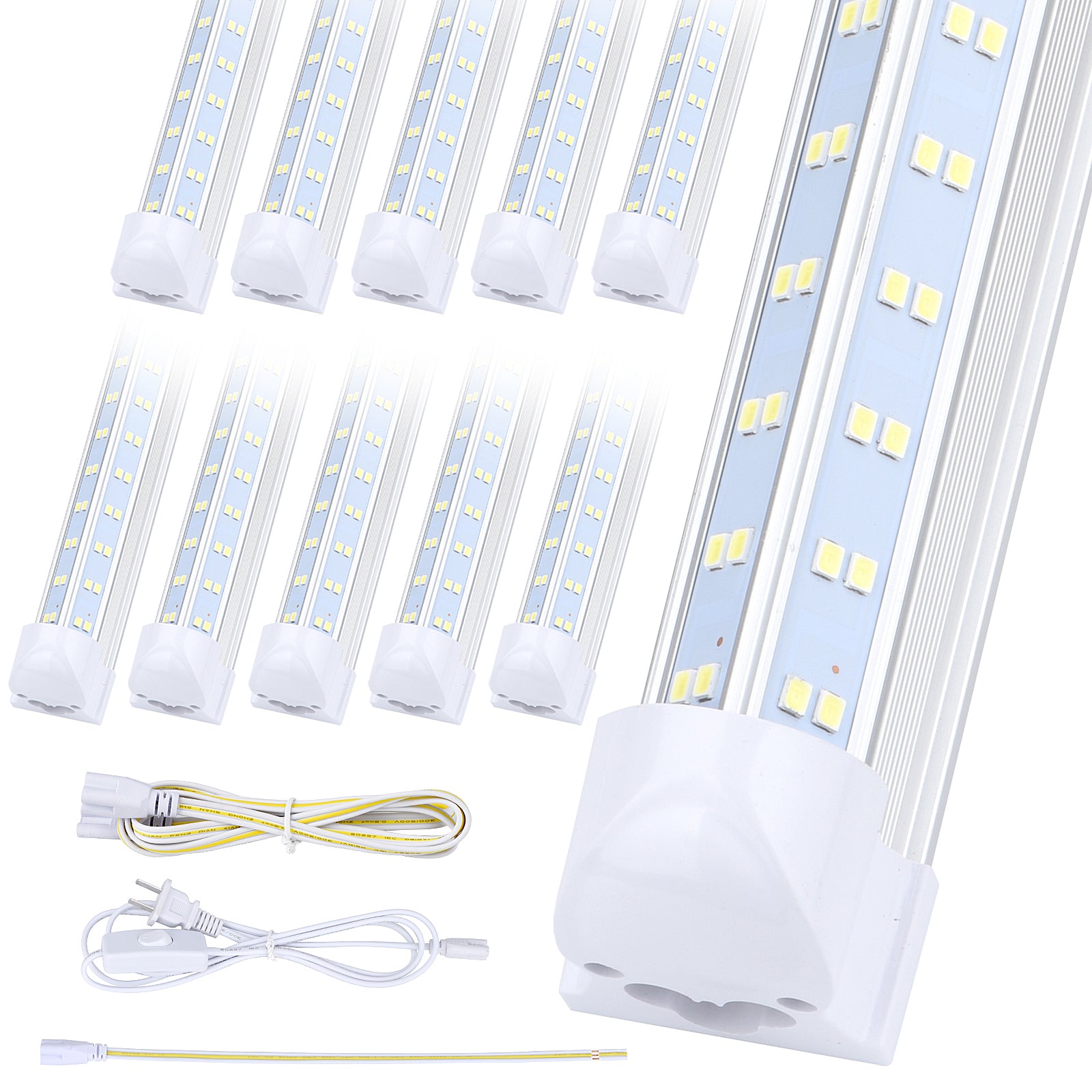 150W T8 LED Tube Integrated LEDs Tubes Light V Shaped Replace Fluorescent Lighting Cooler Door Garage Shop Lights