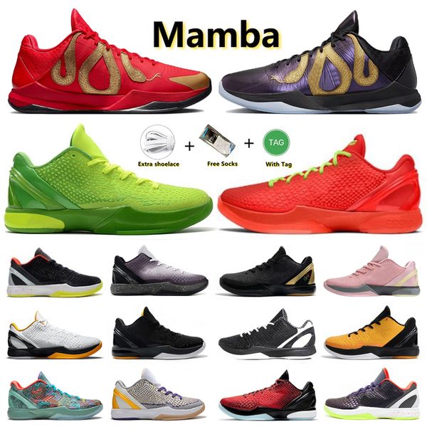 Year of the Mamba Mens Basketball Shoes 5 Protro 6 Reverse Grinch EYBL Forest What If White Lakers Purple Chaos II Men trainers Sports Sneak