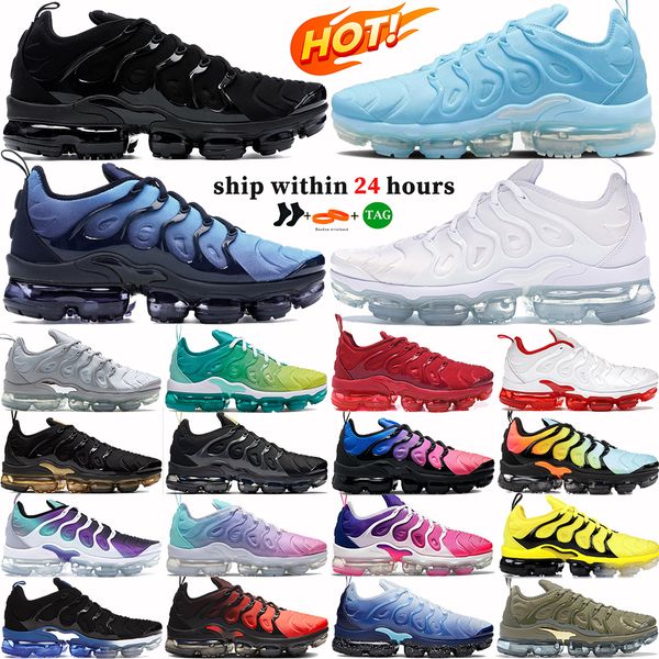 TN plus Running Shoes White Triple Black university Obsidian Photo blue Cool Grey Cotton Candy Metallic Gold Ice Lemon Lime mens womens spor