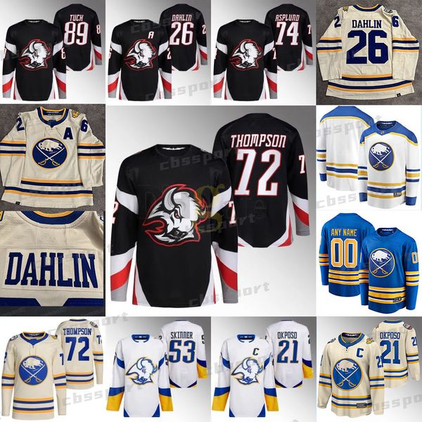 26 Rasmus Dahlin 89 Alex Tuch Buffalo Hockey Jersey Custom Sabres 21 Kyle Okposo Zemgus Girgensons Tage Thompson Jeff Skinner Craig Anderson