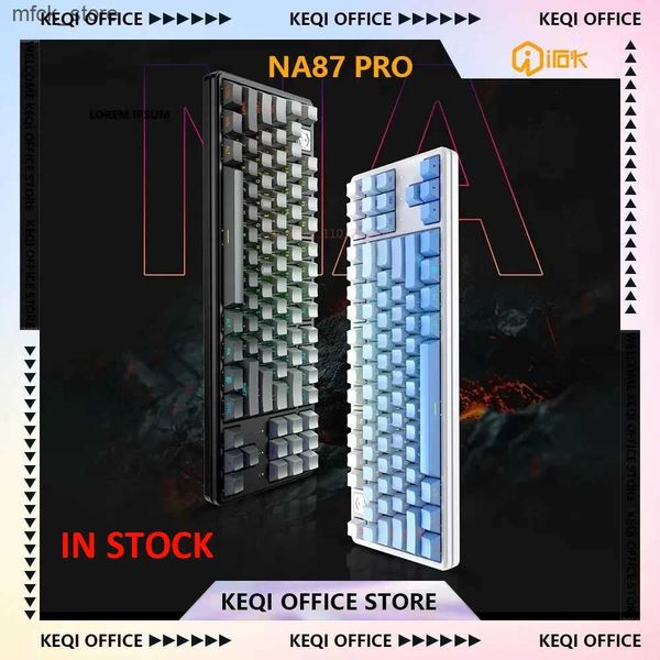 Keyboards Irok NA87 Pro Magnetic Switch Mechanical Keyboard RT0.04mm 8khz RGB Hot Swap Wired Gaming Keyboard Customization PC Gamer Gifts J2