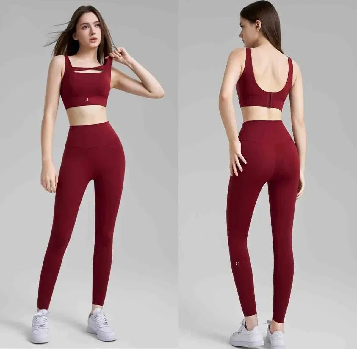 A961 Women Yoga Sets Lingerie Push Up Fitness Leggings Sports Bra Soft High Waist Elastic Sportswear Outfits Pants Gym Suits Running Workout Tracksu