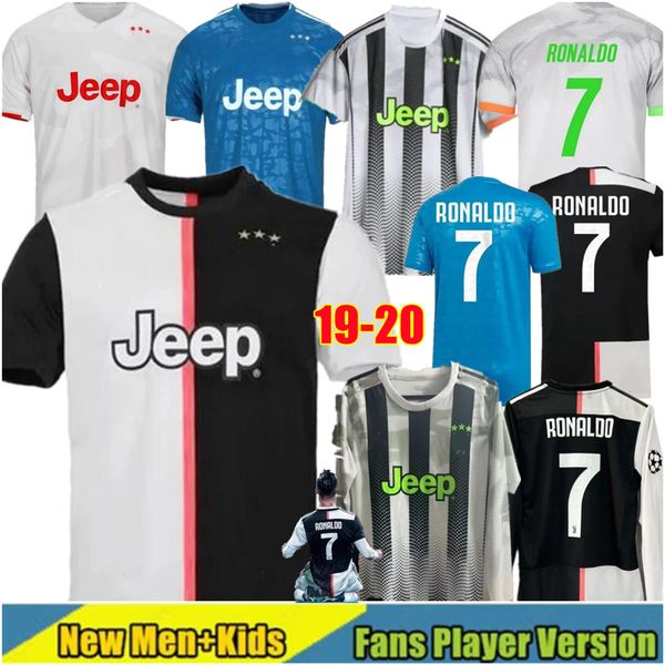 19-20 Juven soccer jerseys DYBALA RONALDO 1990 2000 Retro football shirts home Player version man kids