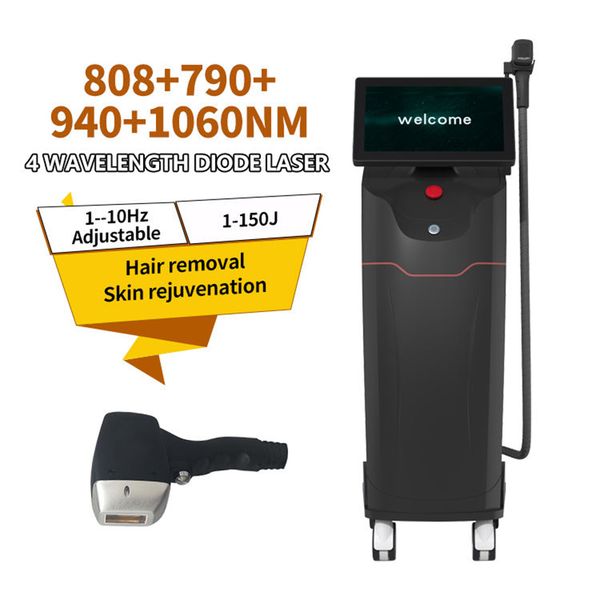 Best Selling Laser Fast Hair Removal Machine Ice Cooling Systems Diode 808+790+940+1060nm Hair Removal Beauty Device