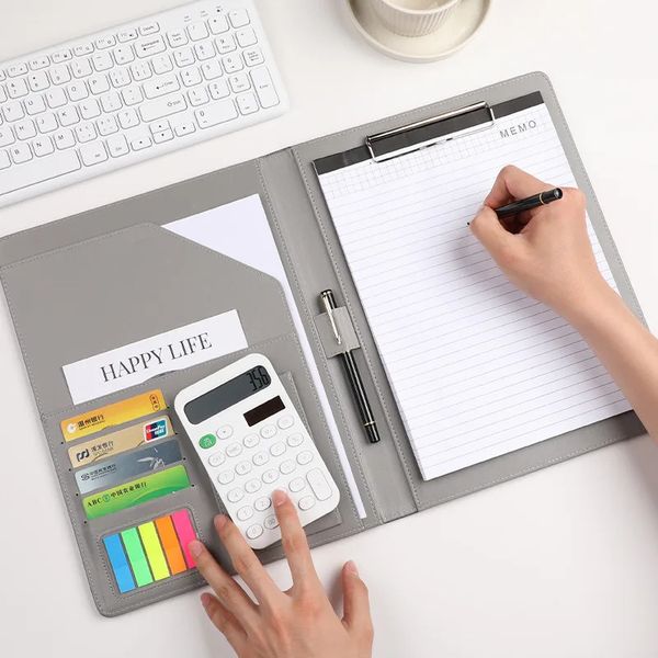 Filing Supplies A4 Pu Leather Organizers Desk Documents Organizer Paper Folder For Business School Binder Folders Storage Products 231219