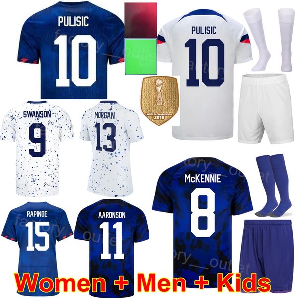 National Team 13 MORGAN Soccer Jersey Man Youth Women 2 YEDLIN 23 ACOSTA 10 PULISIC 15 RAPINOE AARONSON ROBINSON McKENNIE 20 RODMAN 9 SWANSO
