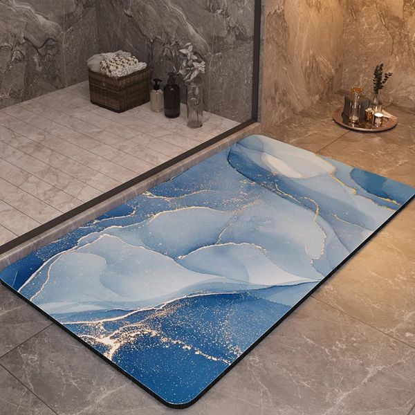 Fashionable bathroom mat super absorbent anti slip fast drying carpet bathroom floor mat for shower toilet door carpet washable high-quality