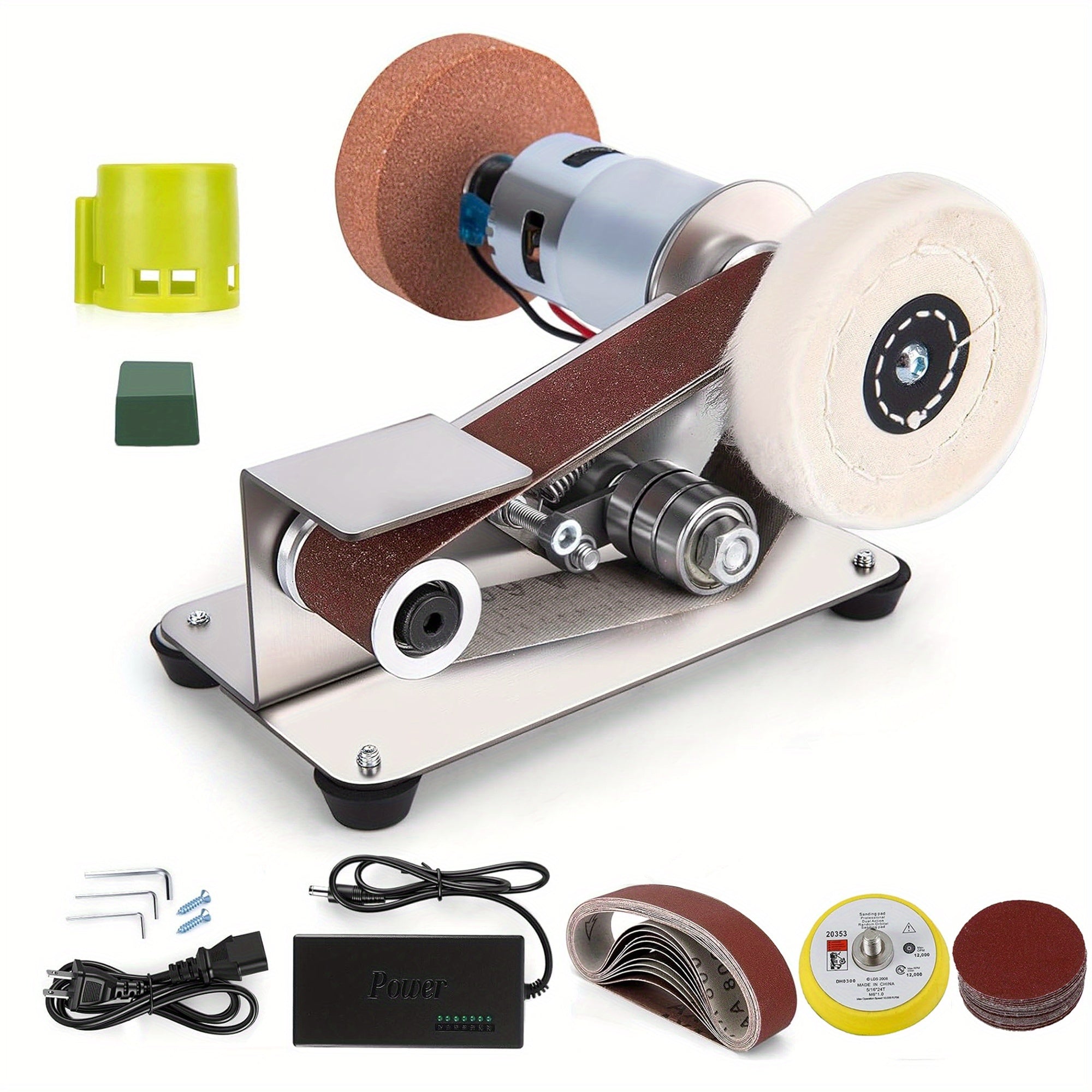 TEMU Belt Sanding Machine - Knife Sanding Machine, Electric Desktop Sanding Machine, 7 Adjustable Speed Buffer Polishing Machines, Suitable For Diy