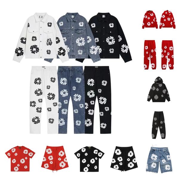 Stacked Shorts Men Designer Jeans Pour Hommes tearshoodie Jean Summer Men Hole Denim Short Pants Fashion Beggar Scraped Hip Hop Printing Fol