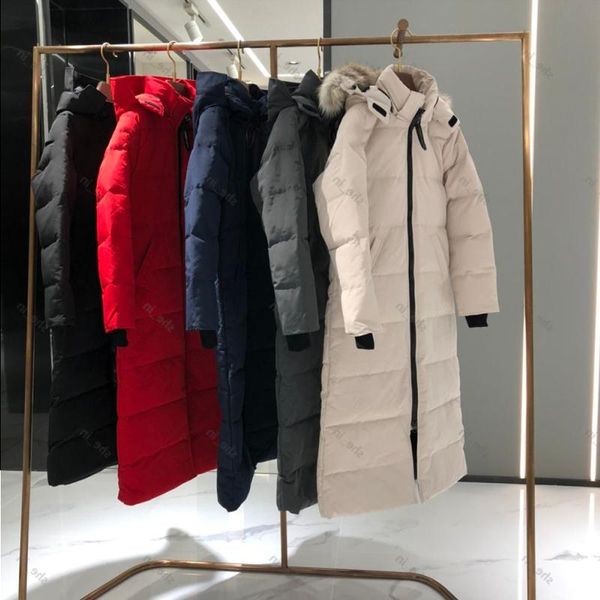 Winter Womens Down Coats Fashion Fur Puffer Jackets Classic Warm Long Hooded Parkas Coat 22FW Women Stylish Outerwear Designer Down Jac Kugo
