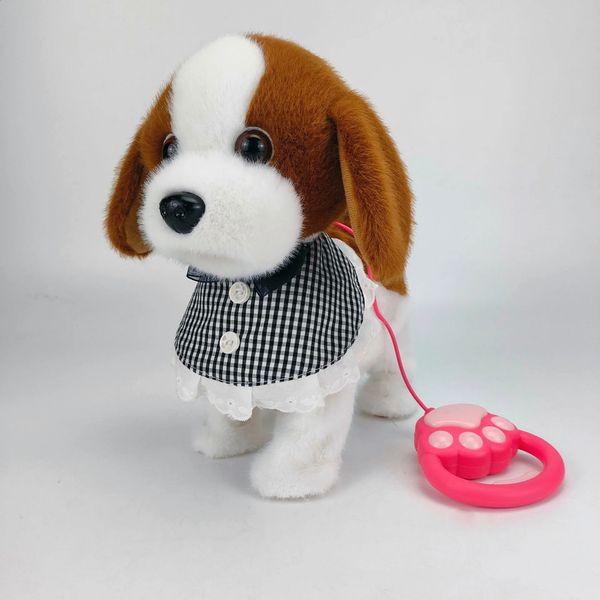 Talking Robot Dog Toy Sound Control Electronic Plush Puppy Lick Tongue Interactive Leash controled Music Animal Pet Sing Song 241219
