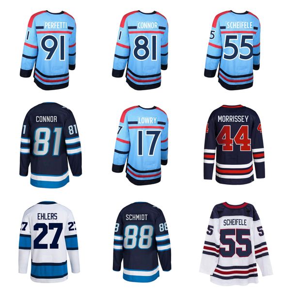 Kyle Connor Nikolai Ehlers RCAF Anniversary Winnipeg Hockey Jersey Jets Josh Morrissey Mark Scheifele Adam Lowry Logan Stanley Neal Pionk Al
