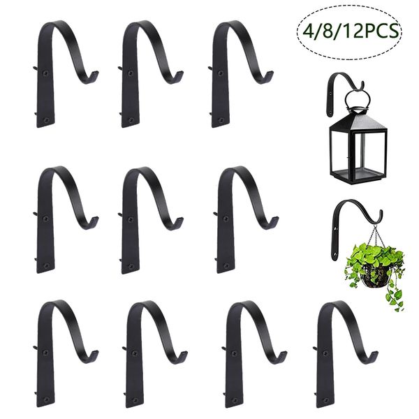 124PSC Hanging Basket Brackets Wall Mount Iron Plant Hanger Hooks For Outdoor Garden Plants Baskets Lantern Bird Cage 250102